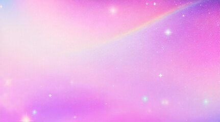 紫色のユニコーンの背景。キラキラ星とボケ味を持つパステル水彩の空。ホログラフィック テクスチャを持つファンタジー銀河。魔法の大理石の空間。	