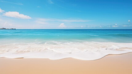 Fototapeta premium beach with pristine sand and turquoise waters