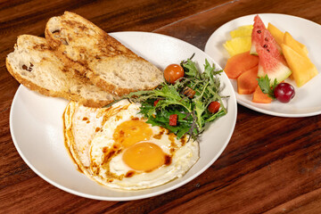 delicious breakfast in colombian hotel