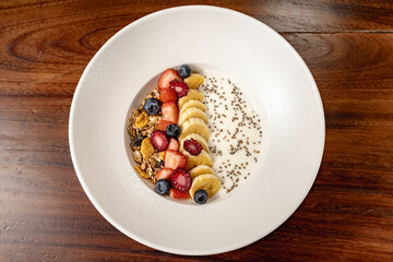 healthy breakfast in Colombian hotel