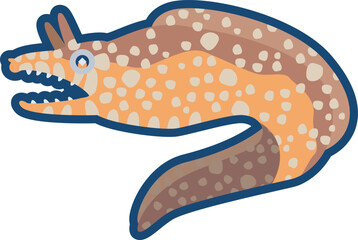 かわいいトラウツボのイラスト