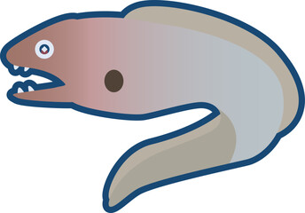 かわいいドクウツボのイラスト