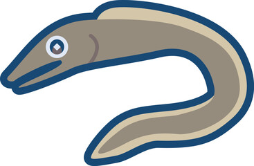 かわいいクズアナゴのイラスト