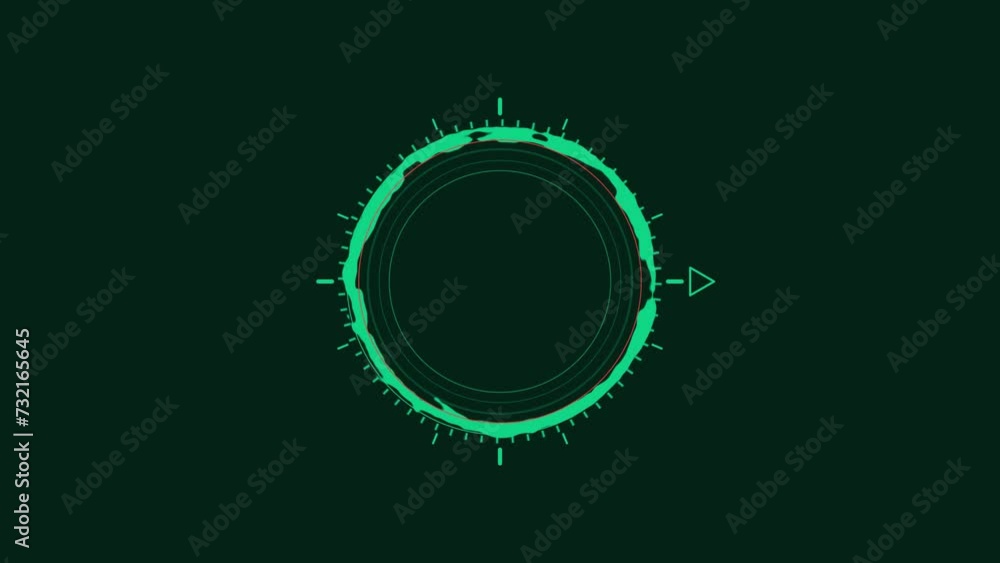Poster sci-fi circular hud element on alpha channel.