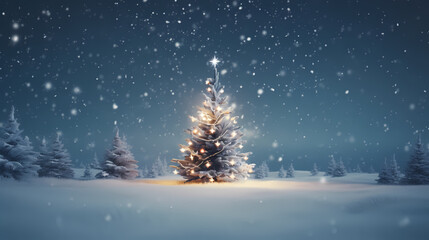 Obraz na płótnie Canvas Christmas tree, Christmas background