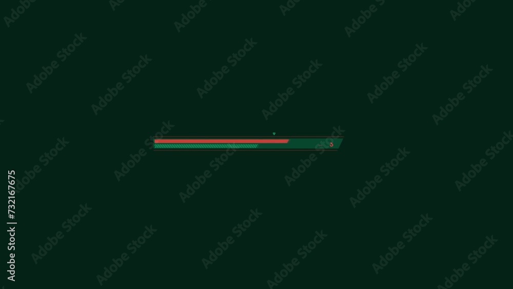 Poster sci-fi hud element progress bar on alpha channel.