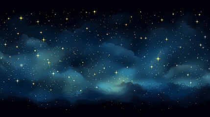Obraz premium Mysterious star themed gradient background with countless twinkling stars