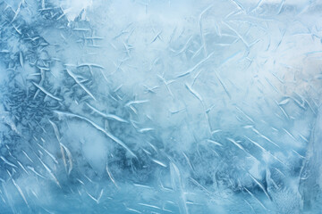 Fototapeta na wymiar Winter background with an ice texture, frozen window