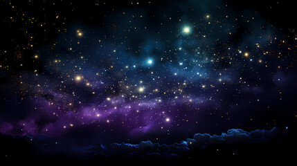 Fototapeta premium Countless stars twinkle in the night sky