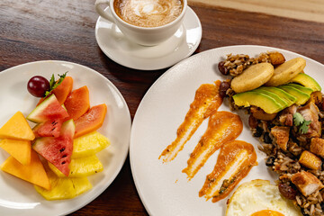 delicious breakfast in colombian hotel