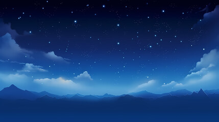 Countless stars twinkle in the night sky