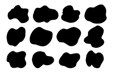 抽象的な　ぐにゃぐにゃ　色々な形　模様　素材　セット