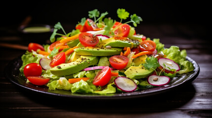Fresh Cob Salad or Fresh Greens Side Salad in a Bowl