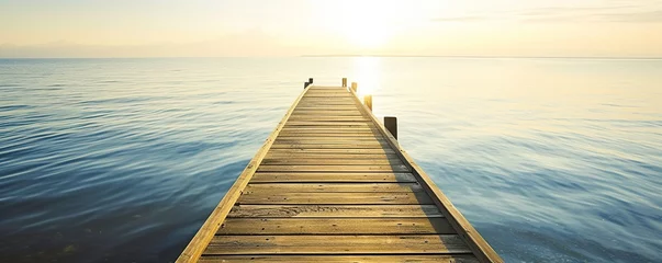 Foto op Plexiglas wooden pier on the beach © vie_art
