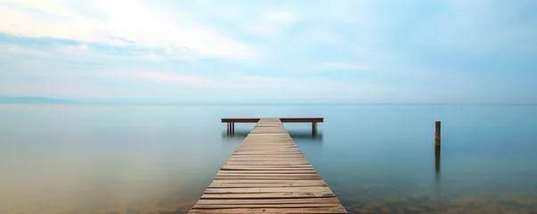 Foto auf Leinwand wooden pier on the beach © vie_art