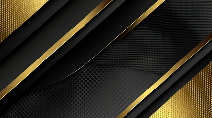 abstract gold and black carbon fiber background - obrazy, fototapety, plakaty