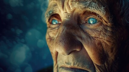 An elderly man his eyes filled with nostalgia as he reflects on the dreams he had in his youth and how they have changed over the years.