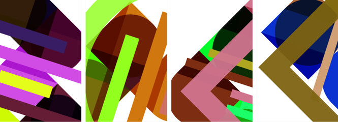Geometric composition abstract background poster set for wallpaper, business card, cover, poster, banner, brochure, header, website