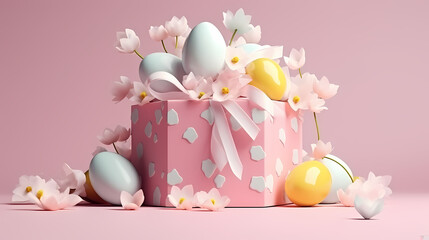 Fototapeta na wymiar Easter background, many colorful Easter eggs