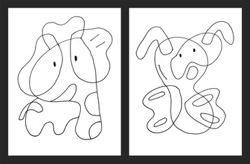 Doodle drawing coloring pages and book for children