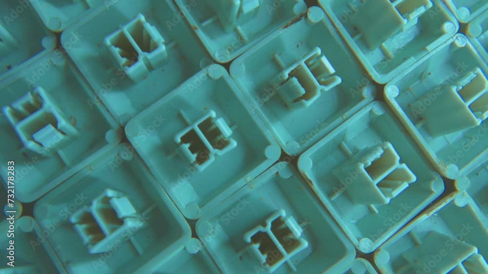 Poster computer keyboard keys close-up retro style