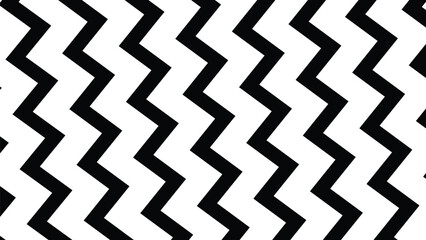 Black and white color zigzag stripes seamless pattern background vector with connect of  simple shapes.