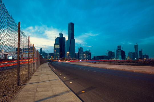 singapore road at early morning