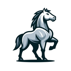 Obraz na płótnie Canvas simple cool horse logo vector illustration
