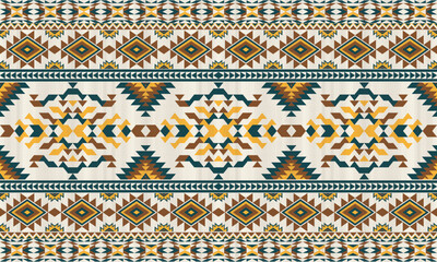 American tribal ethnic native pattern.Traditional Navajo,Aztec,Apache,Southwest and Mexican style fabric pattern.Abstract vector motifs pattern.For fabric,clothing,blanket,carpet,woven,wrap,decoration