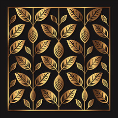 Fototapeta premium Geometric Autumn Leaves Seamless Pattern in Vibrant Orange and Yellow Tones with 3D Glass Mosaic Effect, Ideal for Wallpaper, Decoration, and Illustrative Design