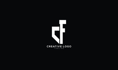 DF CF Abstract initial monogram letter alphabet logo design
