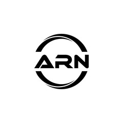 ARN letter logo design with white background in illustrator, cube logo, vector logo, modern alphabet font overlap style. calligraphy designs for logo, Poster, Invitation, etc.