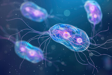 Parasitic gastroenteritis can be caused by parasites such as Giardia lamblia