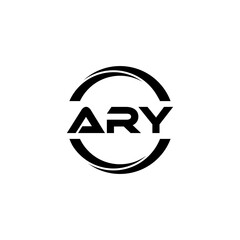 ARY letter logo design with white background in illustrator, cube logo, vector logo, modern alphabet font overlap style. calligraphy designs for logo, Poster, Invitation, etc.