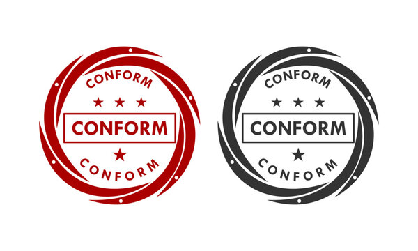 Conform design badge template illustration