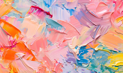 Beautiful colorful background with various pastel paints smeared, Generative AI