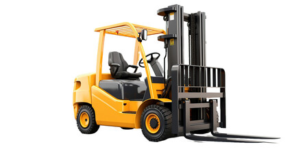 forklift view with transparent background