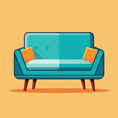 vector illustration of sofa interior
