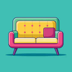 vector illustration of sofa interior