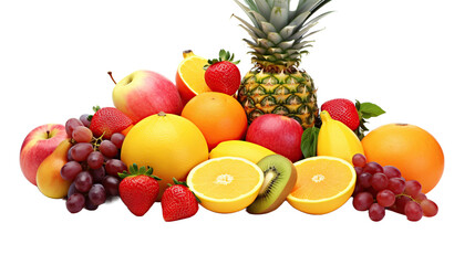 fruits isolated on transparent background