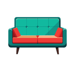 vector illustration of sofa interior