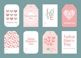 Eight tags for Happy Valentines DAY