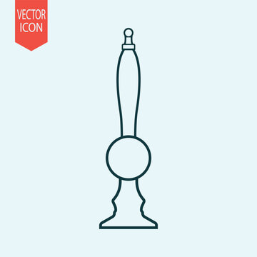 Hand drawn beer pump design vector isolated illustration