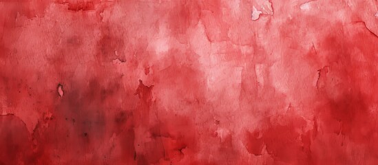 A vibrant red watercolor background close up. - obrazy, fototapety, plakaty