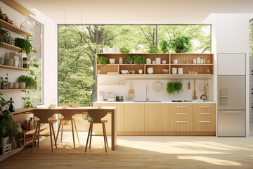 Fototapeta premium modern kitchen counter.