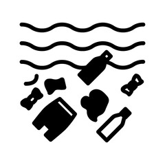 Vector solid black icon for Debris