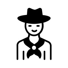 Vector solid black icon for Scout