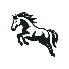 jumping horse logo vector illustration