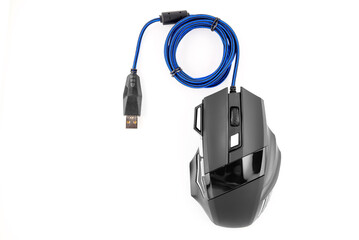 Wired USB gaming mouse for computer