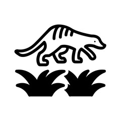 Vector solid black icon for Vermin